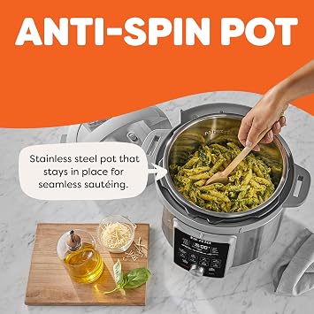 Instant Pot, 8-Quart Whisper Quiet 9-in-1 Electric Pressure Cooker, Slow Rice Cooker, Steamer, Saute, Yogurt Maker, Warmer & Sterilizer, App With Over 800 Recipes, Stainless Steel, Duo Plus