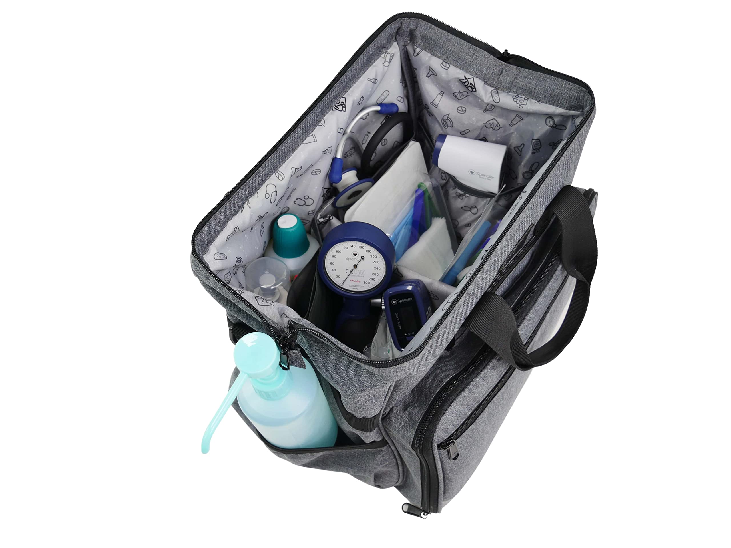 Mini Sac Médical De Boissy Eiffel, Mallette pour Infirmières, Infirmiers, Médecins, Soignants, Paramédical, Nombreux Rangements, Solide, Résistant à l’eau, Pratique, Design Tendance