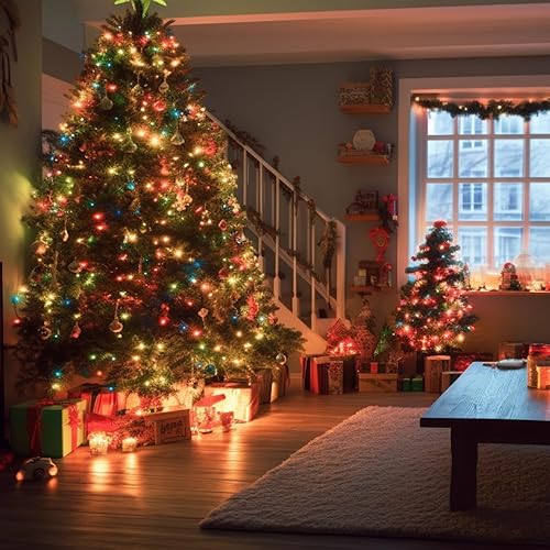 Miniatura 3 de TW SHINE 1000 luces LED de Navidad, luces de árbol de Navidad de 328 pies, enchufe al aire libre con 8 modos, tira de luces de Navidad impermeables