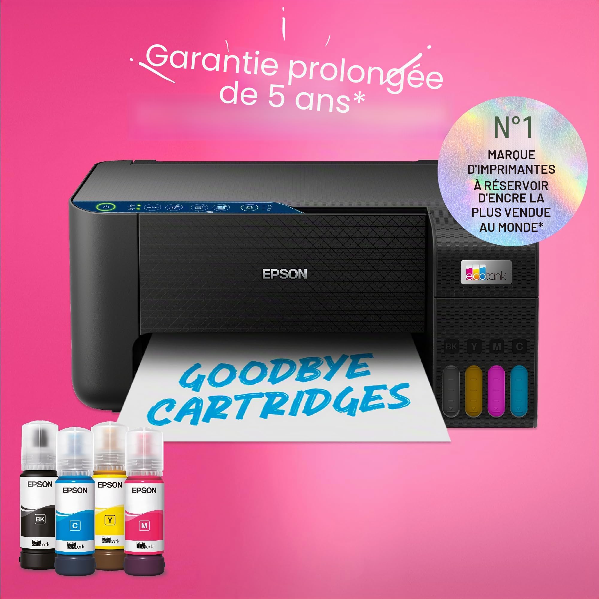Epson EcoTank ET-2861 stampante multifunzione inkjet 3in1 A4, serbatoi ricaricabili alta capacità, 4 flaconi inclusi pari a 4500pag B/N 7500pag colore, Wi-FI Direct, USB (ECOTANK ET-2861)