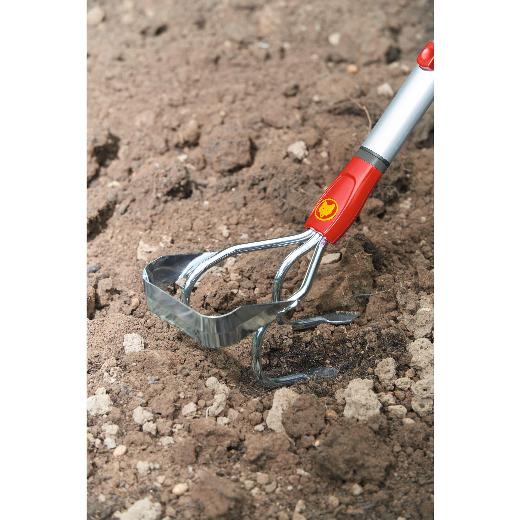 Wolf-Garten 7SingleAAA004650 IE-M Coltivatore Sarchiatore, Rosso/Argento, Single5x26.Singlex39.5 cm