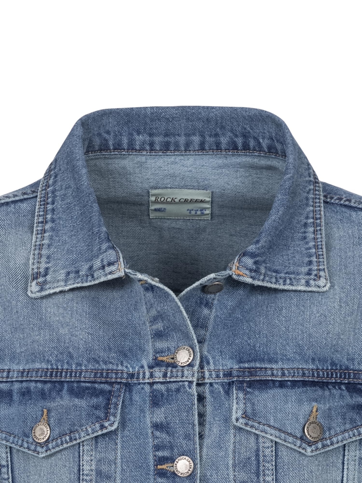 Rock Creek D-480 - Giacca in jeans da donna stile boyfriend