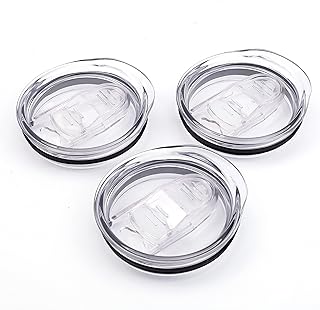 20oz Skinny Tumbler Replacement Lids 3 Pack,2.75in Cup Mouth Compatible with YETI Rambler and More Tumbler Cups，Spill Proof Splash Resistant Silicone Sliding Covers.