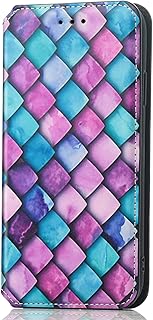 Motorola Moto E20 Phone Case, Premium Vegan Leather Magnetic Closure Wallet Book Flip Folio Phone Cover Stand View Card Holder Protective Shockproof Case for Motorola Moto E20, Purple Scales