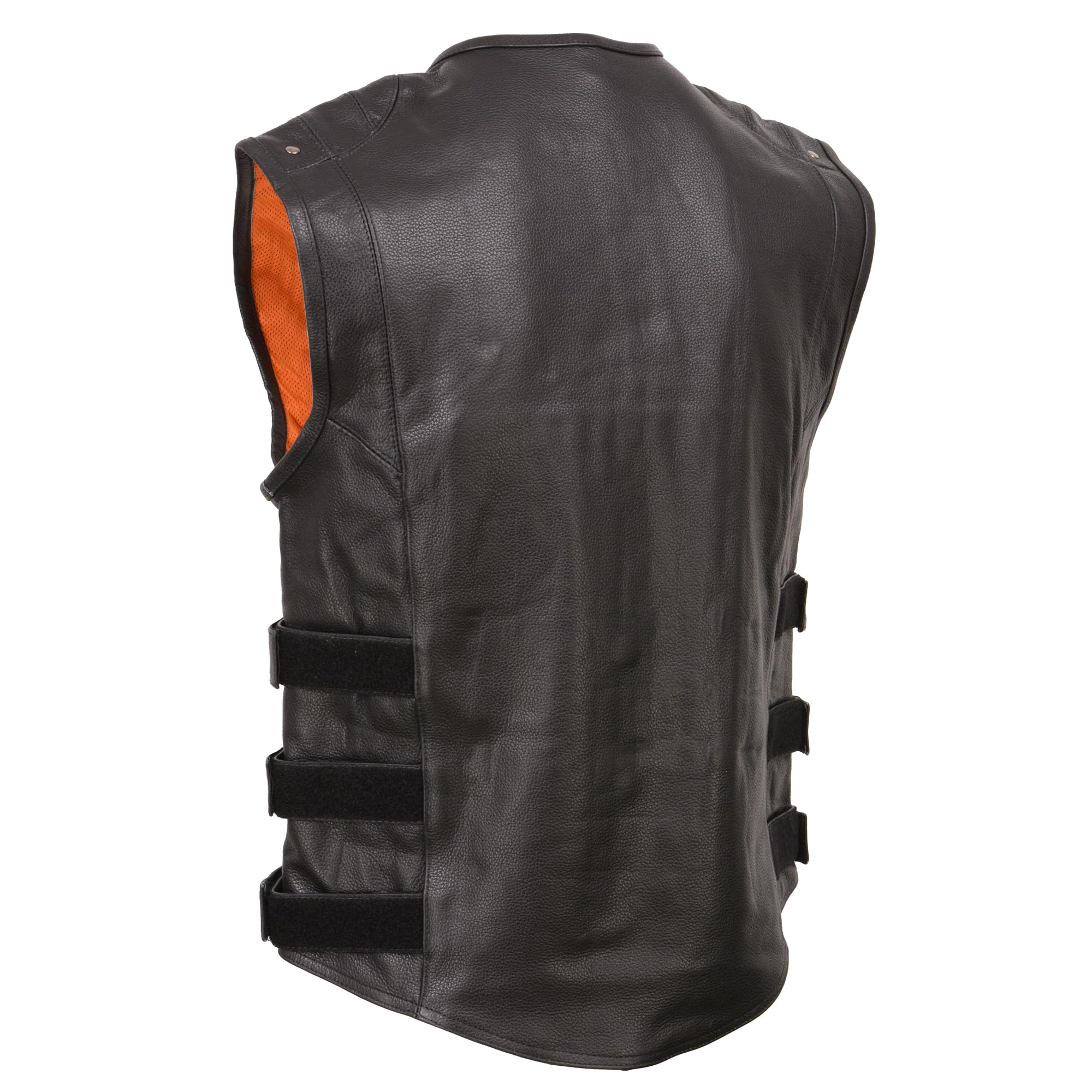 Milwaukee Leather Men's Updated SWAT Style MLM3530 Leather Biker Vest (X-Large)