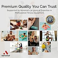 Vista 8 de Aeromat Elite Mini Kettlebells – Weighted Exercise Medicine Ball with Anti-Slip Grip & Wide Handle, Strength Training Kettlebell for Squats