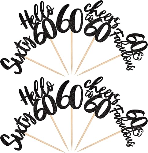 Vista 38 de 30 piezas de decoración negra para cupcakes de cumpleaños número 15 con purpurina de quince Hello 15 para cupcakes Mis membrillo a 15 años