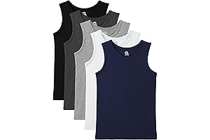 5 Pack Boys Tank Tops - Comfortable, Durable Undershirts for Active Kids