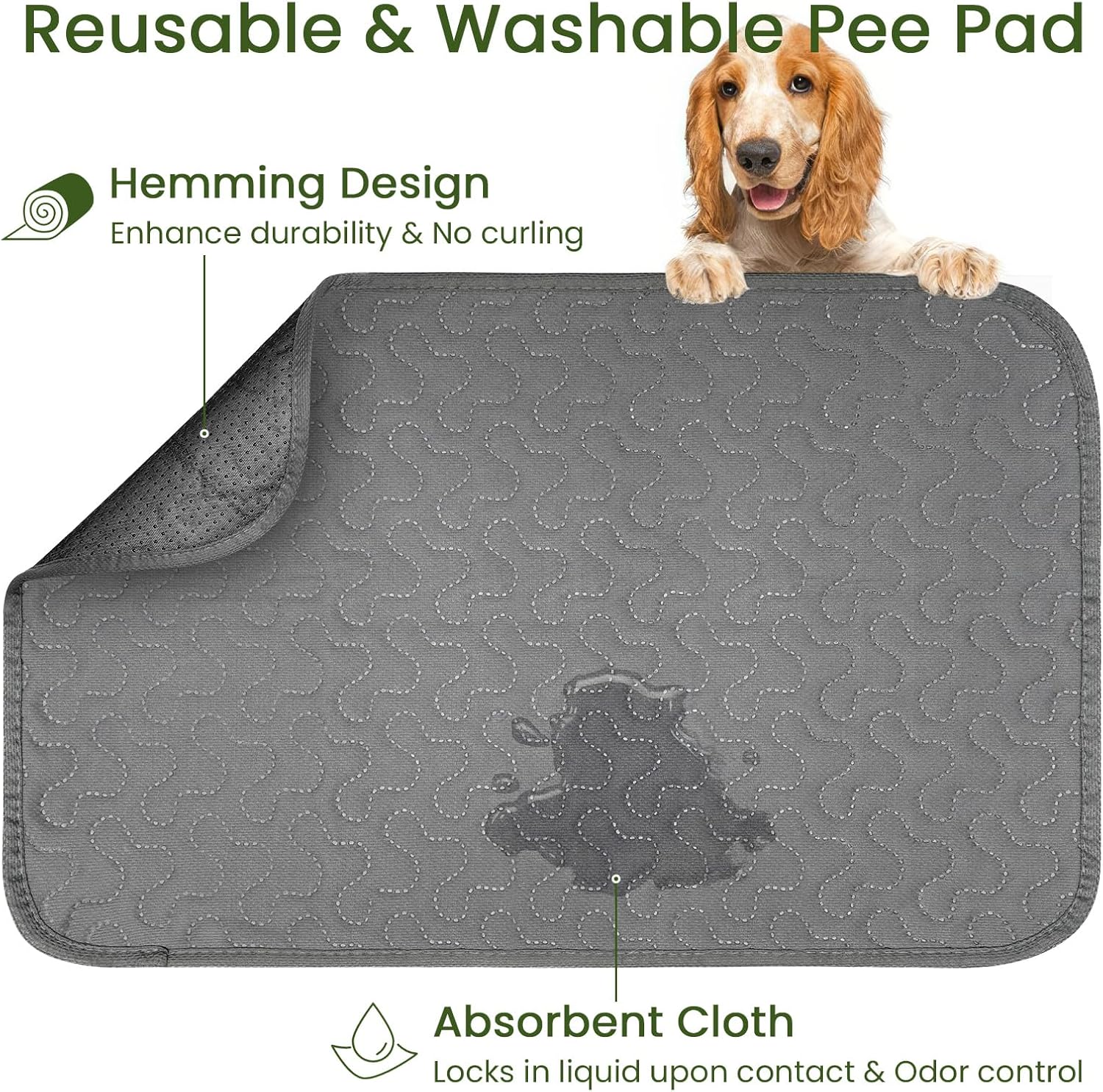 Dog Grass Pad with Tray, Grass Pad for Dogs Potty 23.4" X 15.6", Stainless Steel Tray & Grate, 2 Pcs Replacement Artificial Grass Mats & 2 Pee Pads, Portable Dog Toilet for Indoor and Outdoor Use