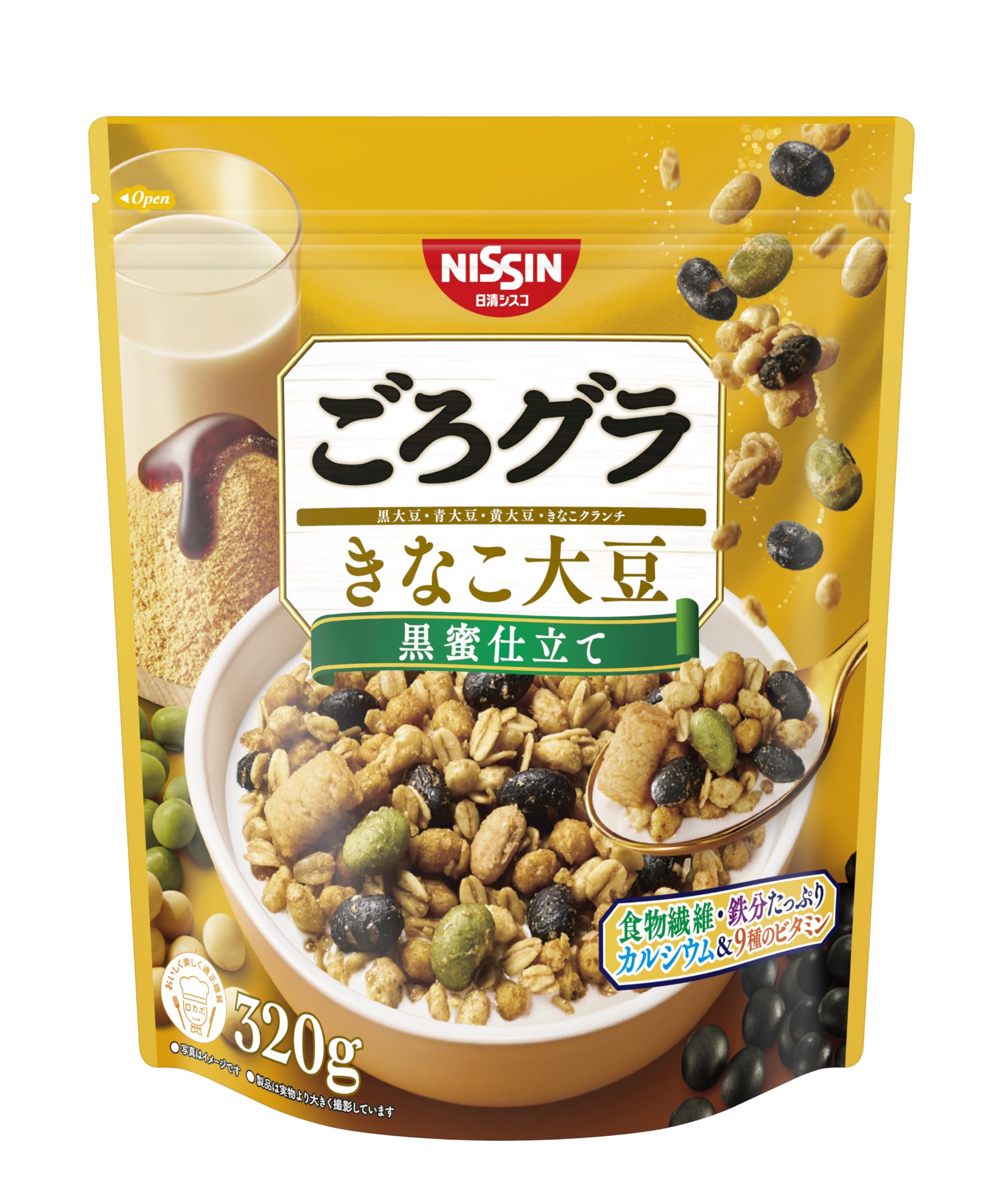 Amazon.co.jp: GoroGura Nissin Cisco Kinako Soybeans, 11.29 oz (320