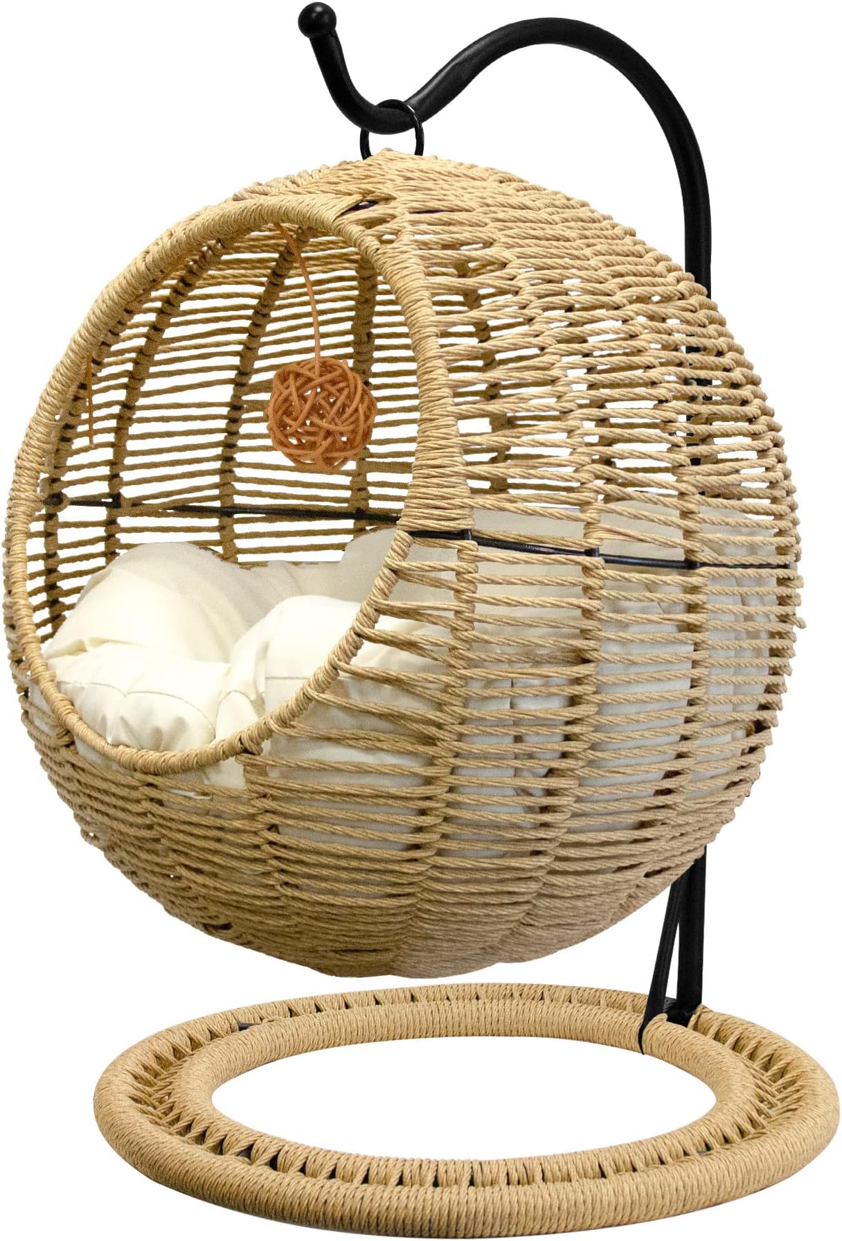 YoSpot Hand Made Wicker Cat Bed Basket Swinging Pet House