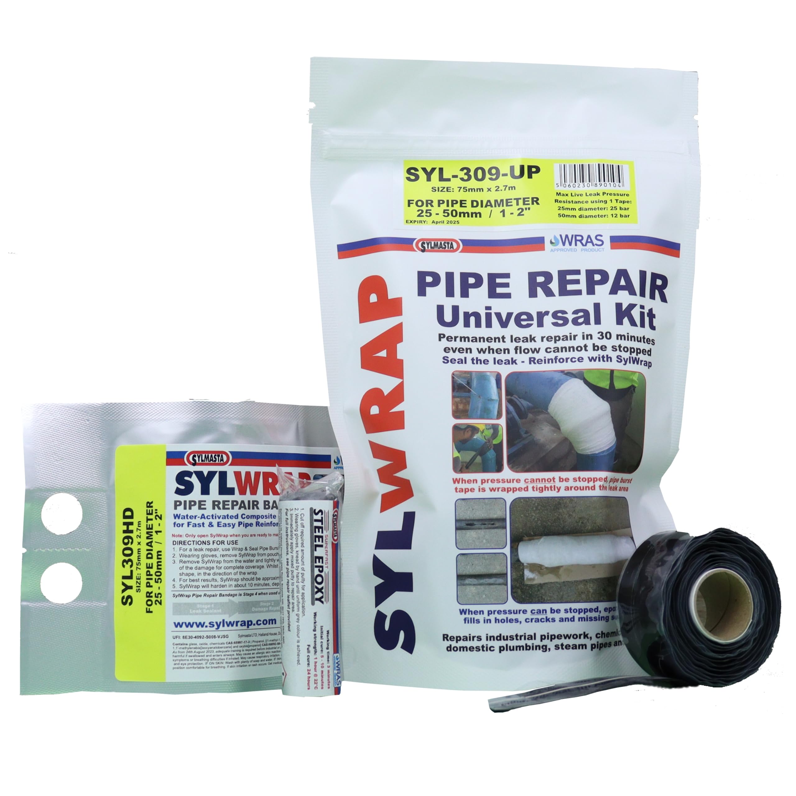 SylWrap Pipe Repair Kit (Pipe Diameter 25-50mm)