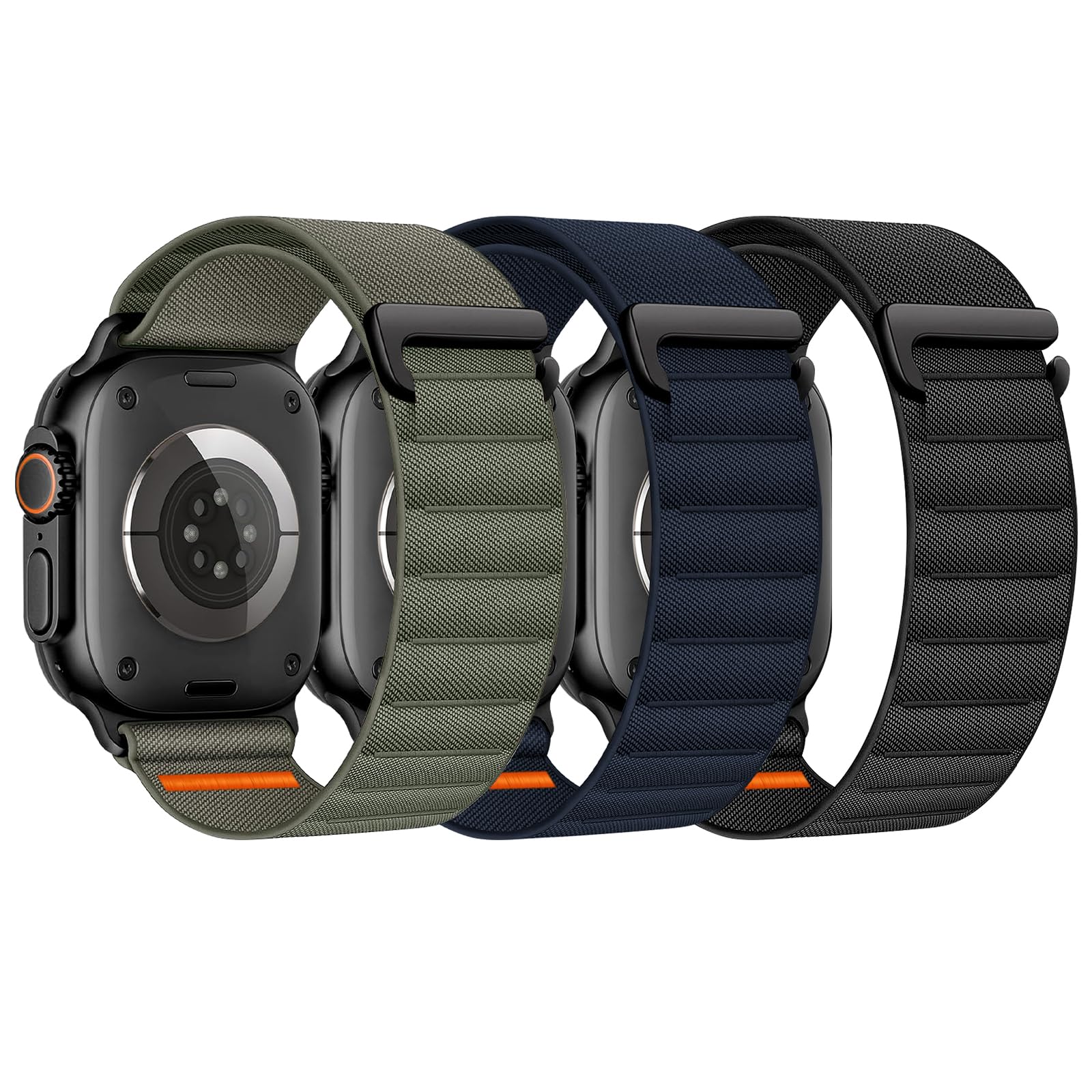 Zspoly Alpine Loop Nylon Armband Kompatibel mit Apple Watch Armband 45mm 44mm 46mm 49mm 42mm 40mm 41mm 38mm, Stoff Sport C-Haken Nylon Band für iWatch Ultra 3 2 SE Series 11 10 9 8 7 6 5 4 3 2 1