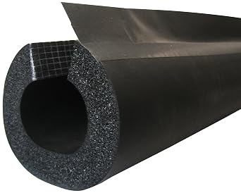 K-Flex 6RXLO100068 NBR/PVC Insul-Lock DS Tube with PVC Overlap Tape, 3/4" Nominal Insulation ID, 6 Length, 1" Wall Thickness, Black Pack of 13