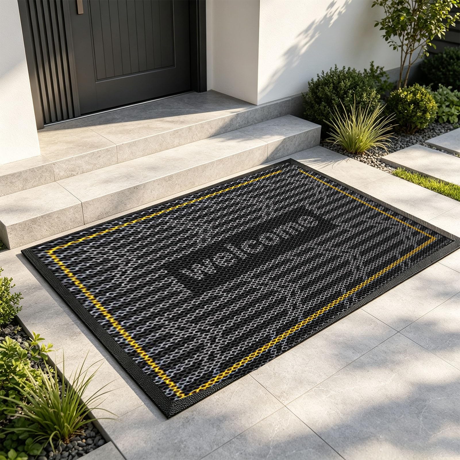 Outdoor Mat Felpudo Lavable prevent skidding Doormats Alfombra Pasillo | Jardines Particulares, Tiendas y Entradas A Patios(A,120x180cm/47.24x70.87″)