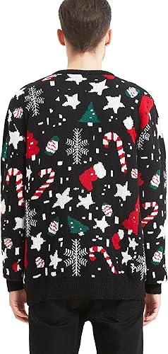 Miniatura 3 de *daisysboutique* Suéter para hombre con muñecos de nieve, reno, Papá Noel, copos de nieve, para Navidad