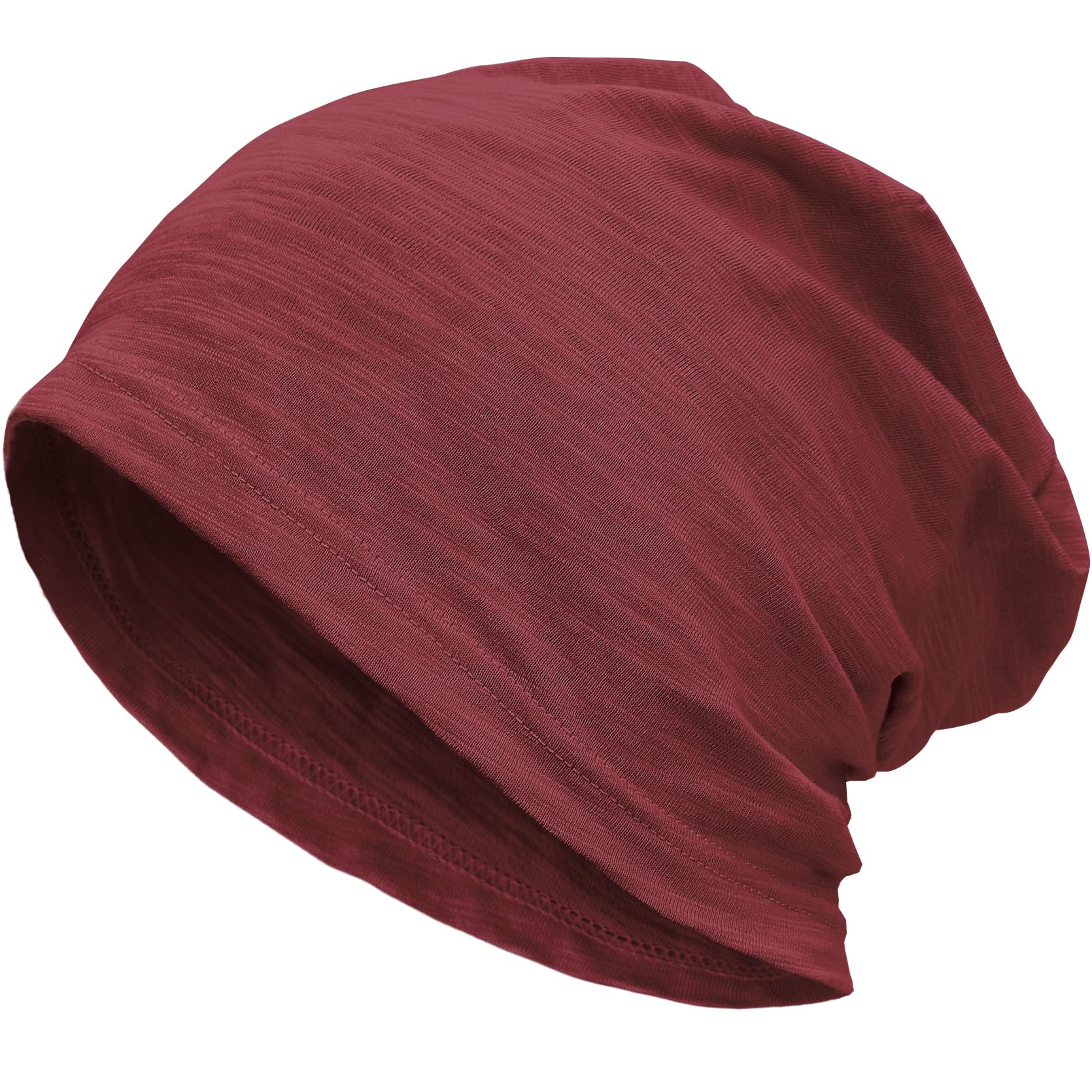 100% Cotton Lightweight Summer Hats for Women Men, Ultra Thin Slouchy Beanie Hat Oversizes Beanies Chemo Cap — view 23
