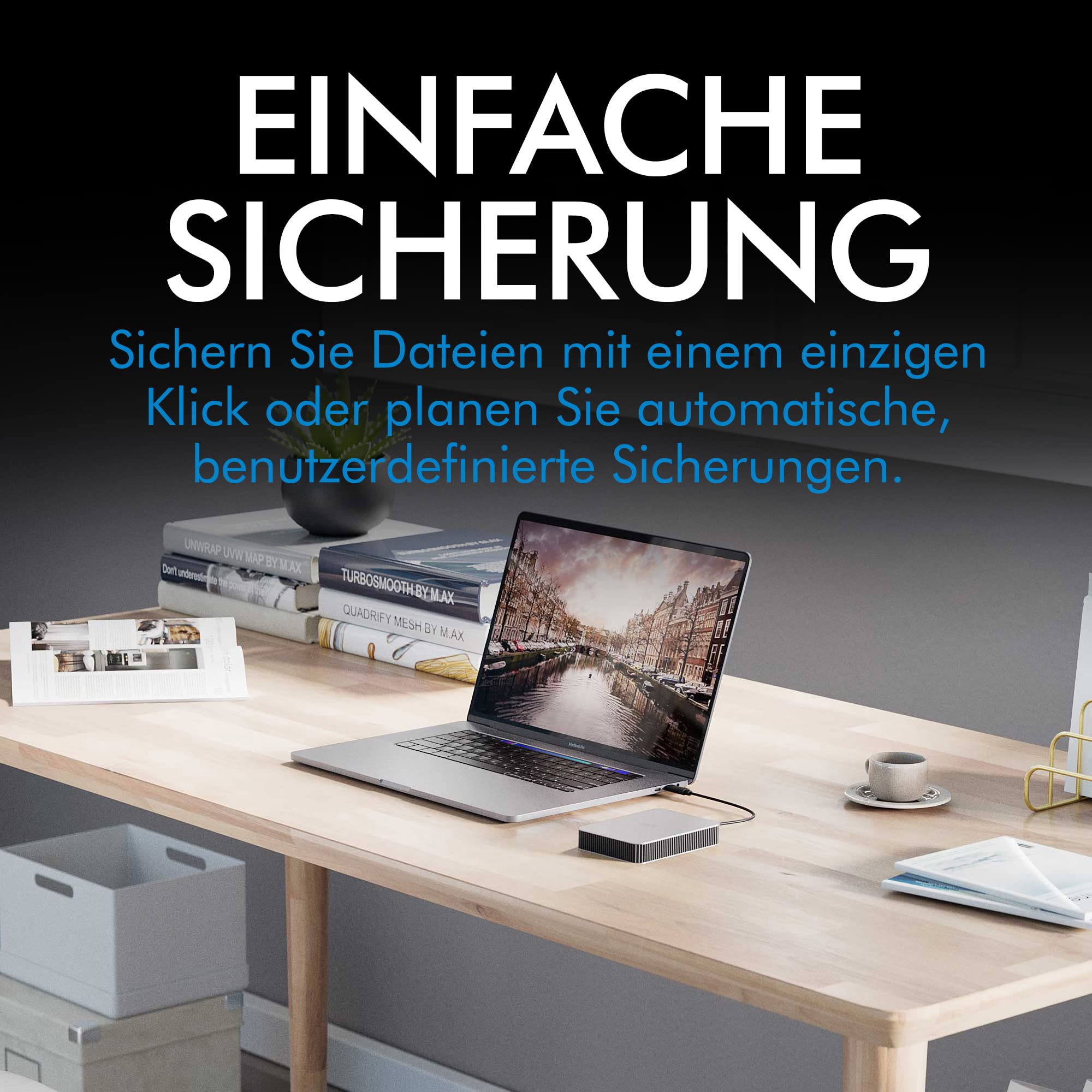 LaCie Mobile Drive Moon 2TB, Tragbare Externe Festplatte, 2.5 Zoll, Mac & PC, silber, inkl. Data Rescue Service (STLP2000400)