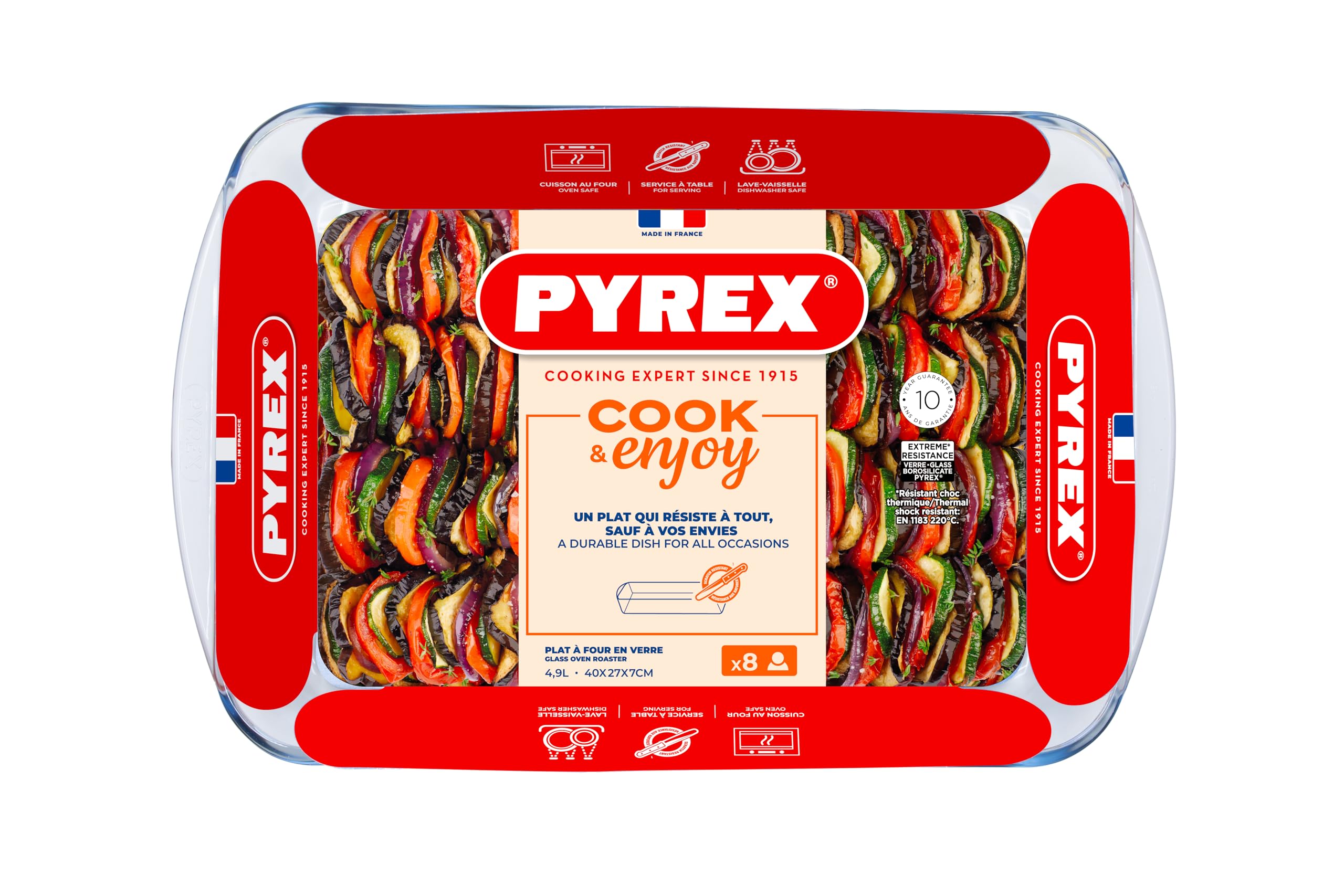 Pyrex Transperant Rectangular Roaster 40 Cm