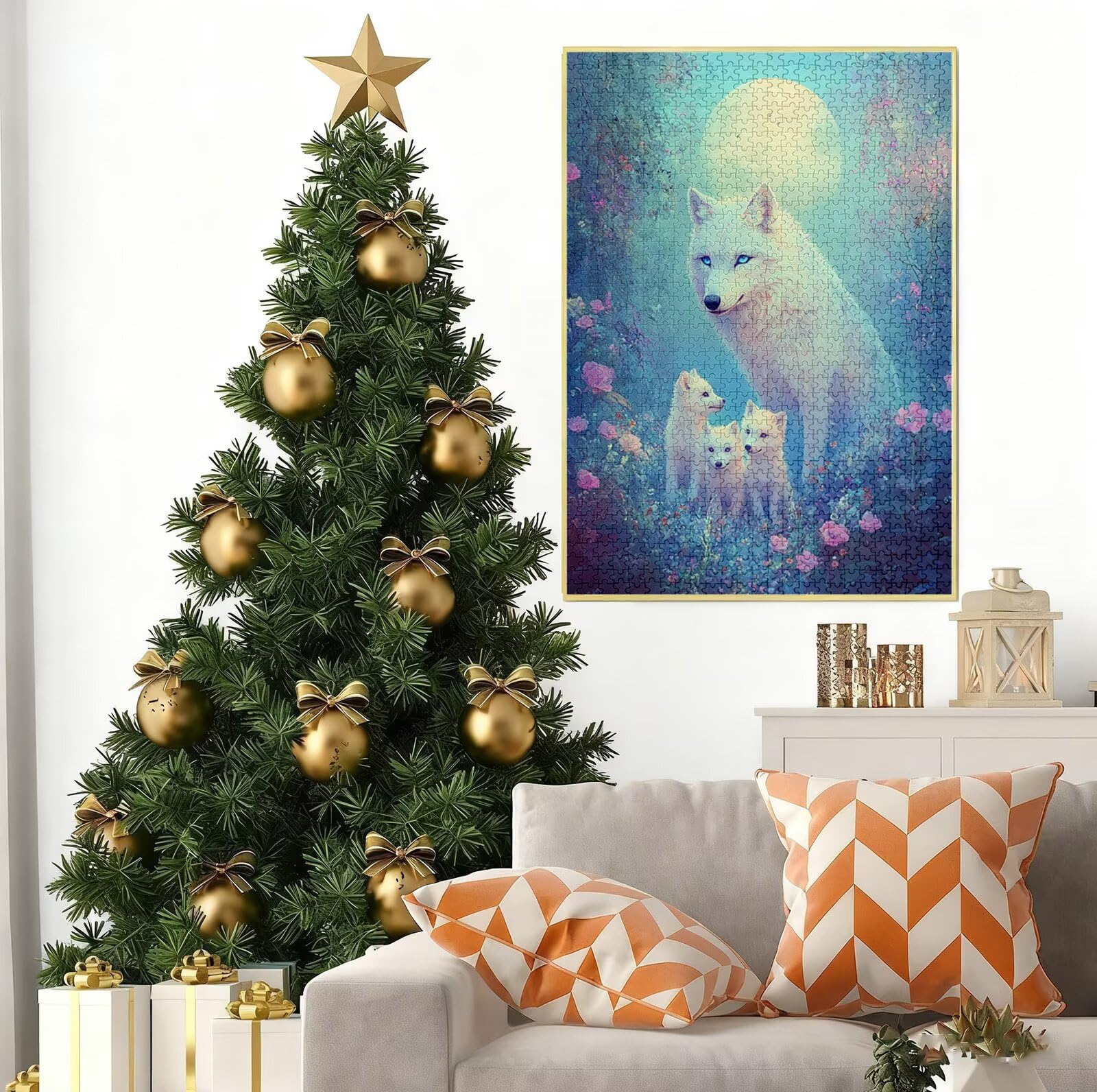 Puzzle 6000 Pezzi per Adulti e Ragazzi, 3 4 5 Anni Puzzle Luna 6 7 8 Anni Giochi Educativi Sostenibili Con Motivi Per Adulti Da Gioco in Legno Di Alta Qualità Jigsaw Lupo per Gioco Familiare B-8460