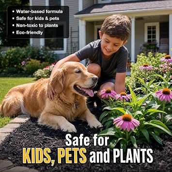 Teexpert Mulch Glue for Landscaping: 1.3 Gallon Dry-Clear Mulch Glue, Concentrated Landscape Adhesive for Bark, Wood Chips, Pine Straw, Flower Beds and Yard Edging