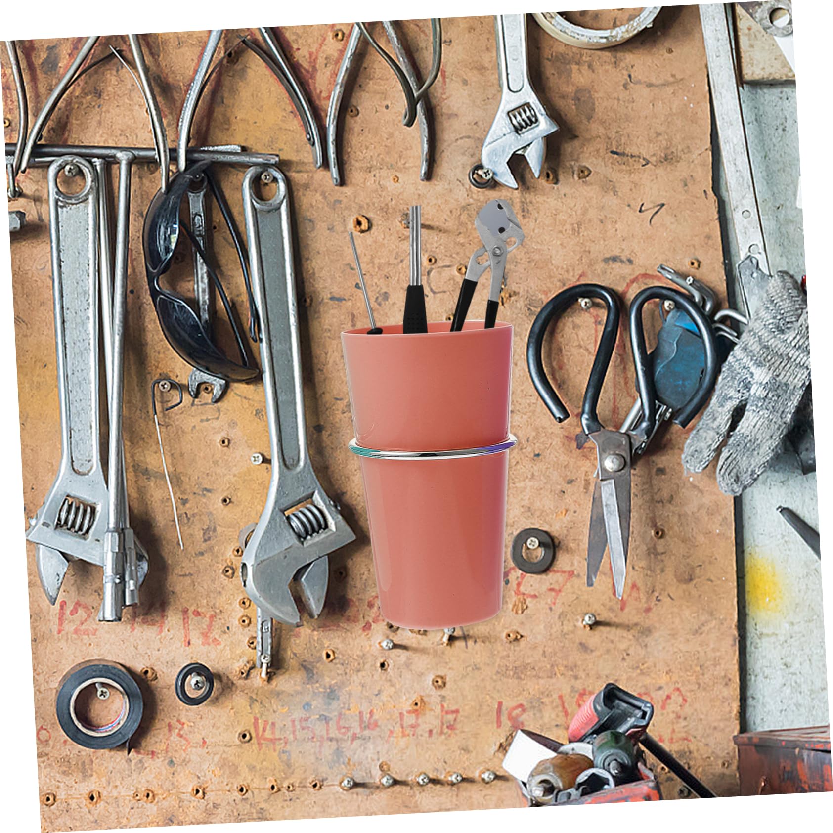 Unomor Home Mug Rack Set 5 Round Iron Cup Holders Storage Cup Racks Bathroom Mall Office Random Color