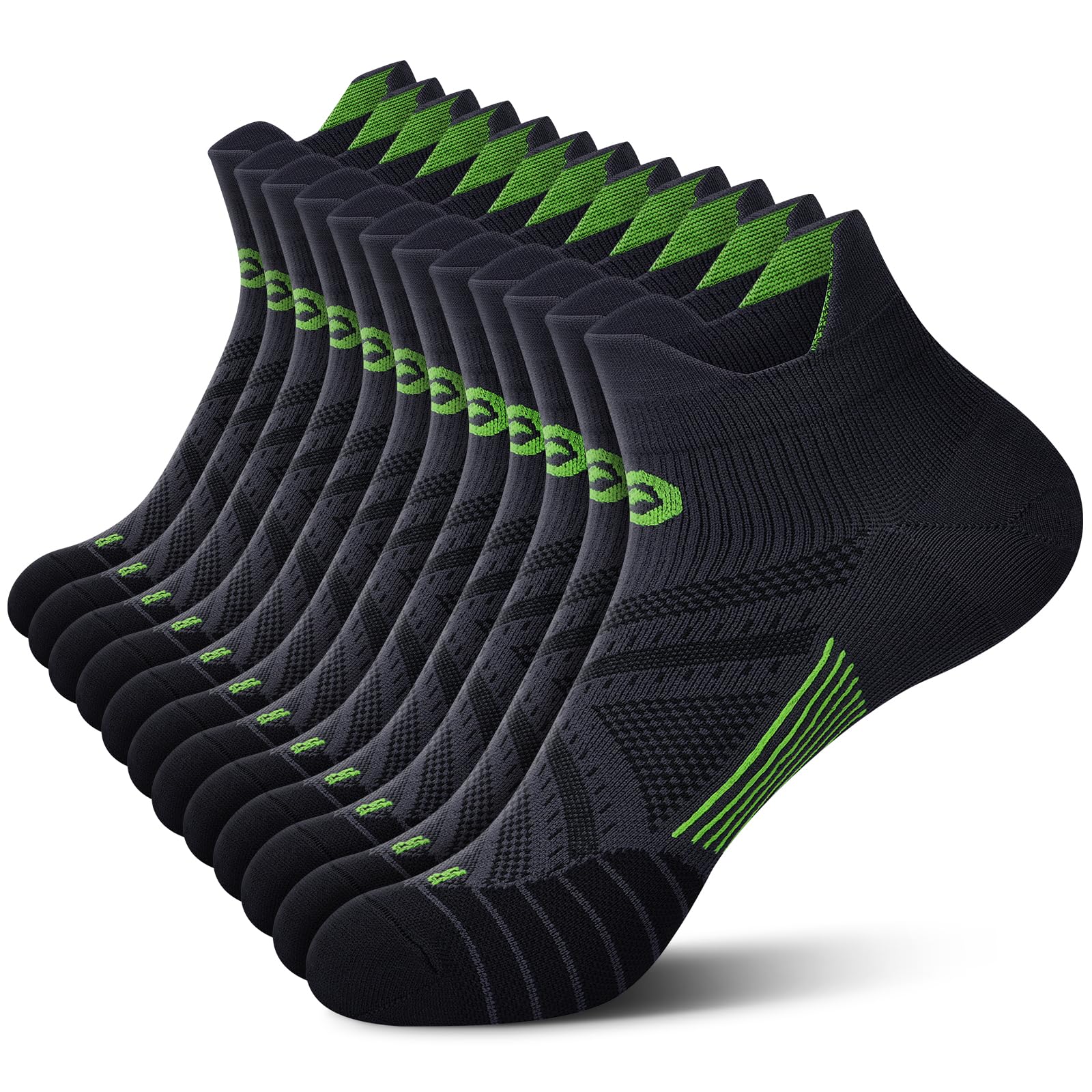 PAPLUSAnkle Compression Sock for Men and Women 2/4/6 Pairs, Low Cut Compression Running Sock with Ankle Support