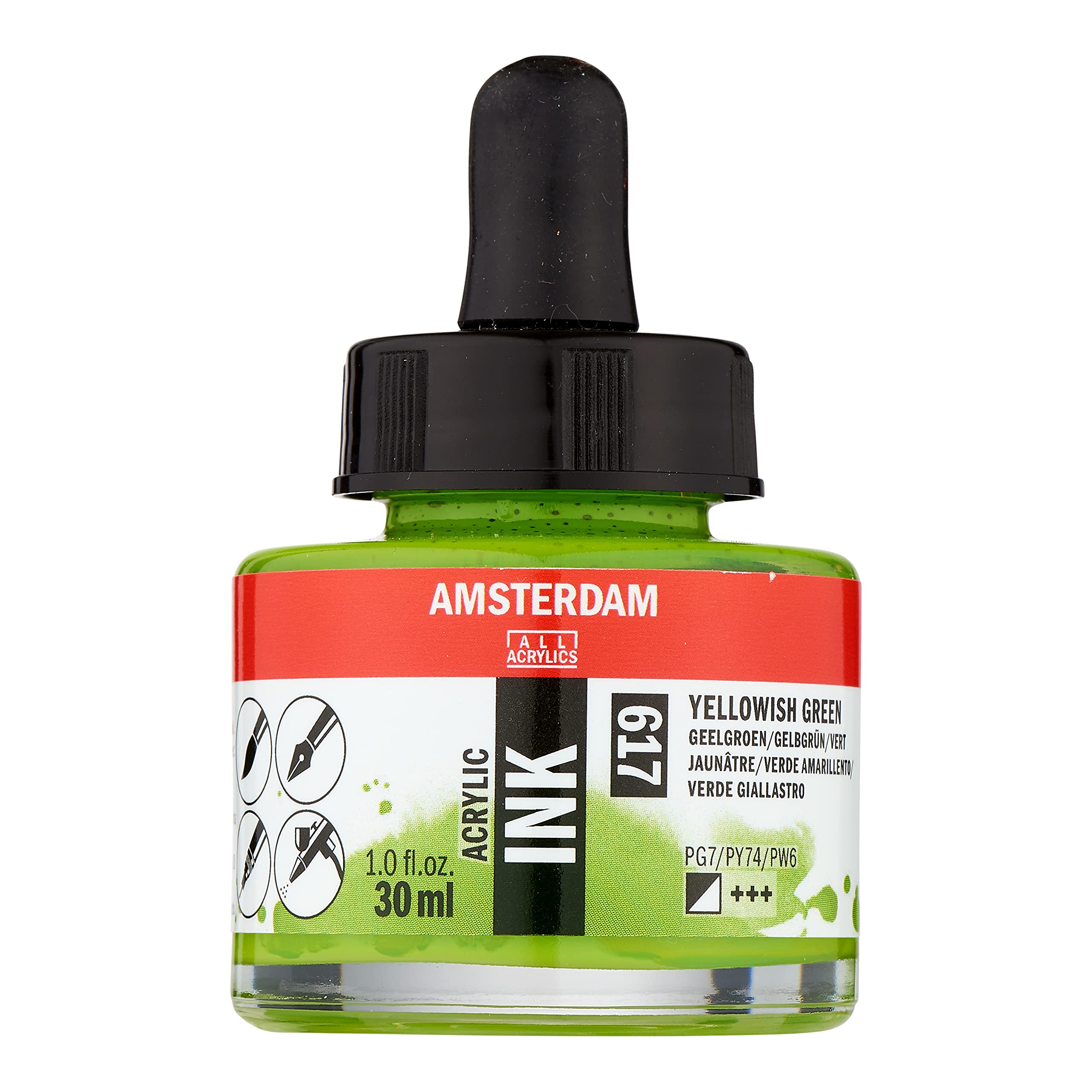 Amsterdam ACRYLC Ink Yello GRN, Yellowish Green, One Size