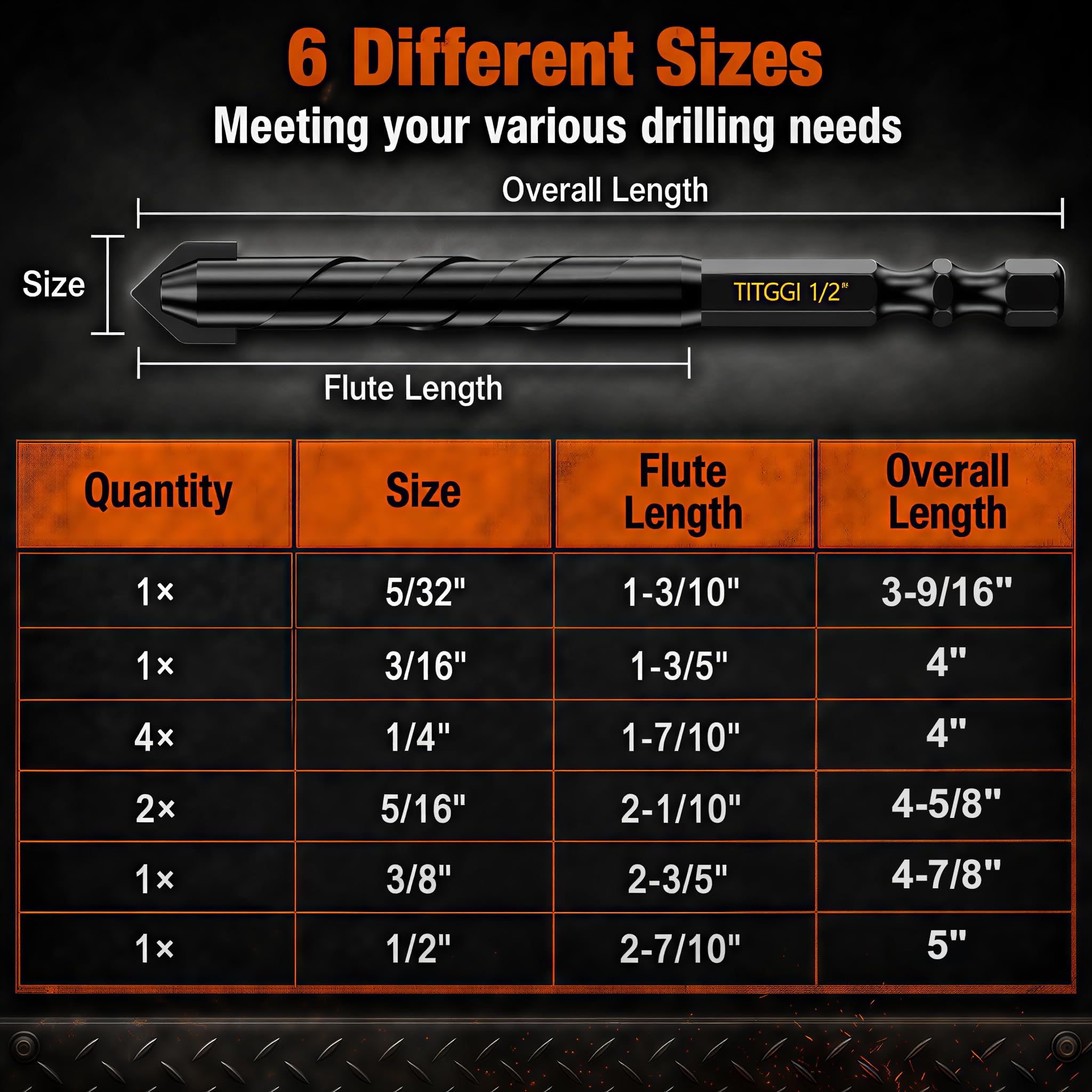 Masonry Drill Bits - Concrete & Brick -3 Masonry Drill Bits - Concrete & Brick -3