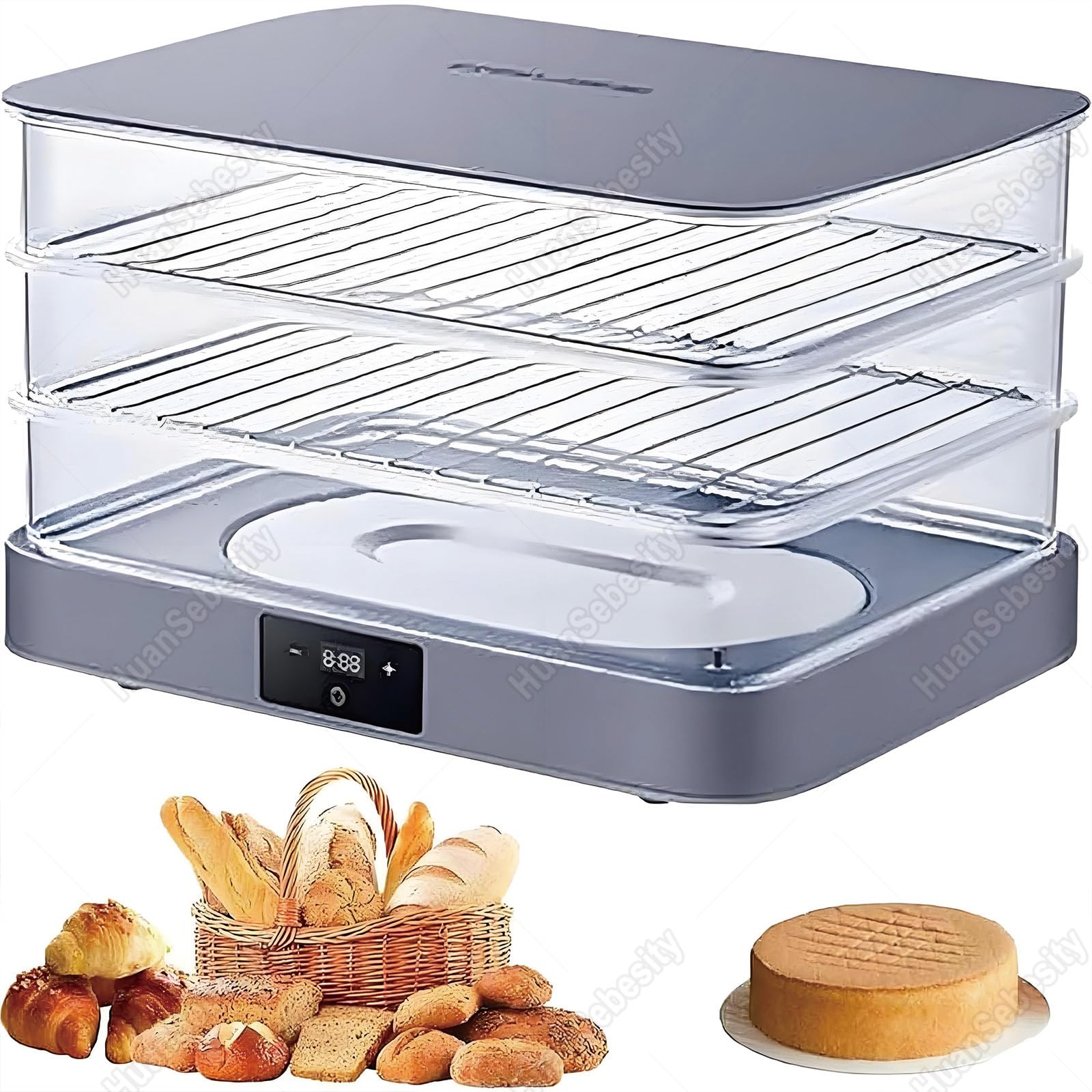 Caja Fermentadora De Pan 40l Eléctrica, Fermentadora De Masa Plástico,Fermentadora,Temporizador 24h, Control De Humedad - Para Masa Madre, Yogur, Panificación Y Repostería