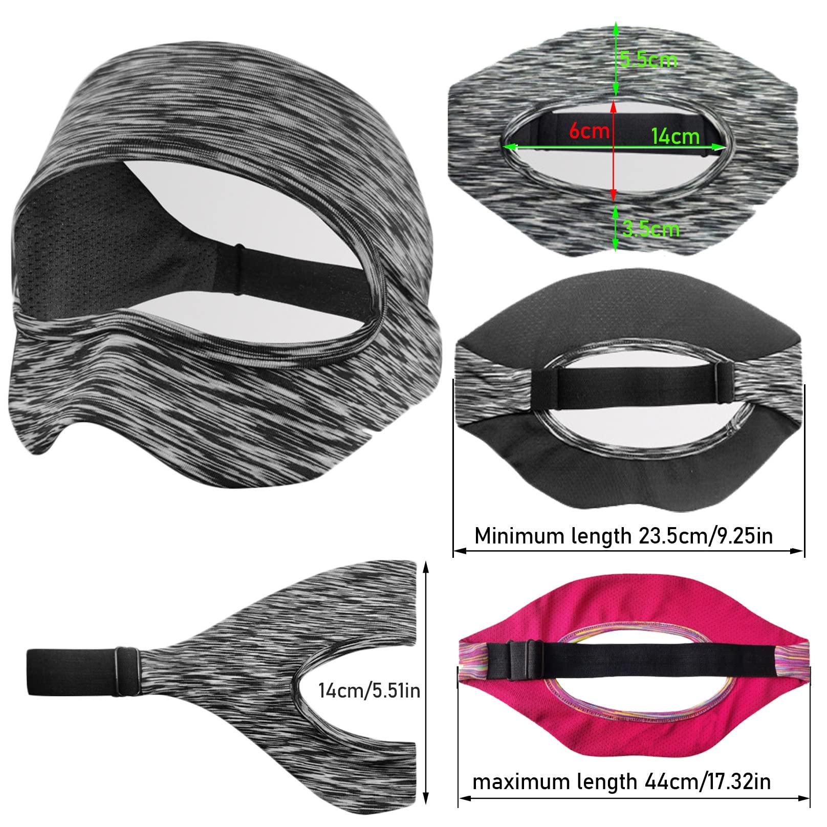 BiiKoon Vr Eye Mask Cover 3 Pieces Universal Adjustable Sweat Band Washable Facemask Cover Breathable Vr Sweatband Mask Cover for Oculus Quest 2, Vr Workouts (Color : Gray, Size : 3 Pack)