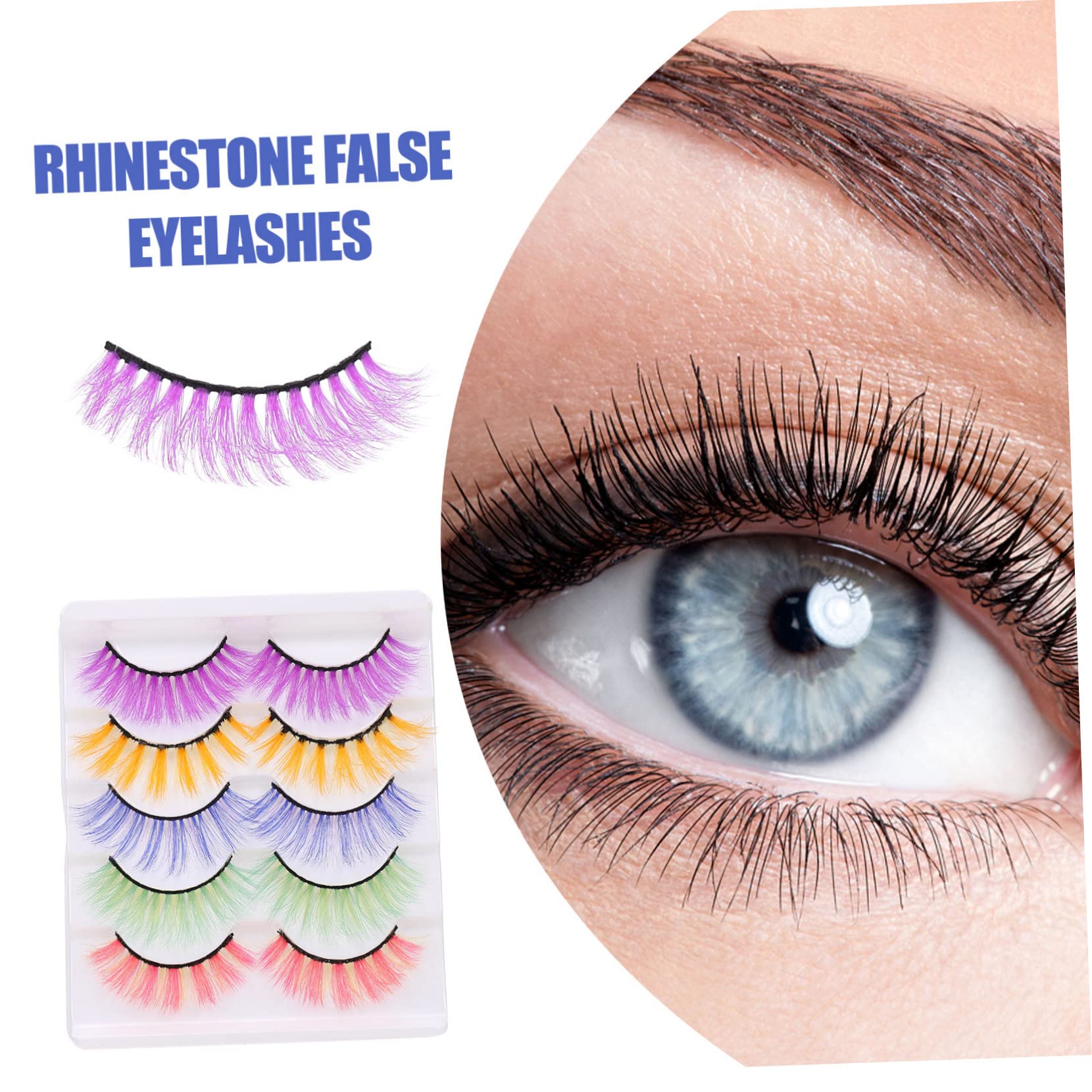 DOITOOL 25paare Fünf Bunter Faux Wimpern Weiche Natürliche Fake Lashes Für Elegantes Makeup Für Frauen Die Einen Glamourösen Look Suchen