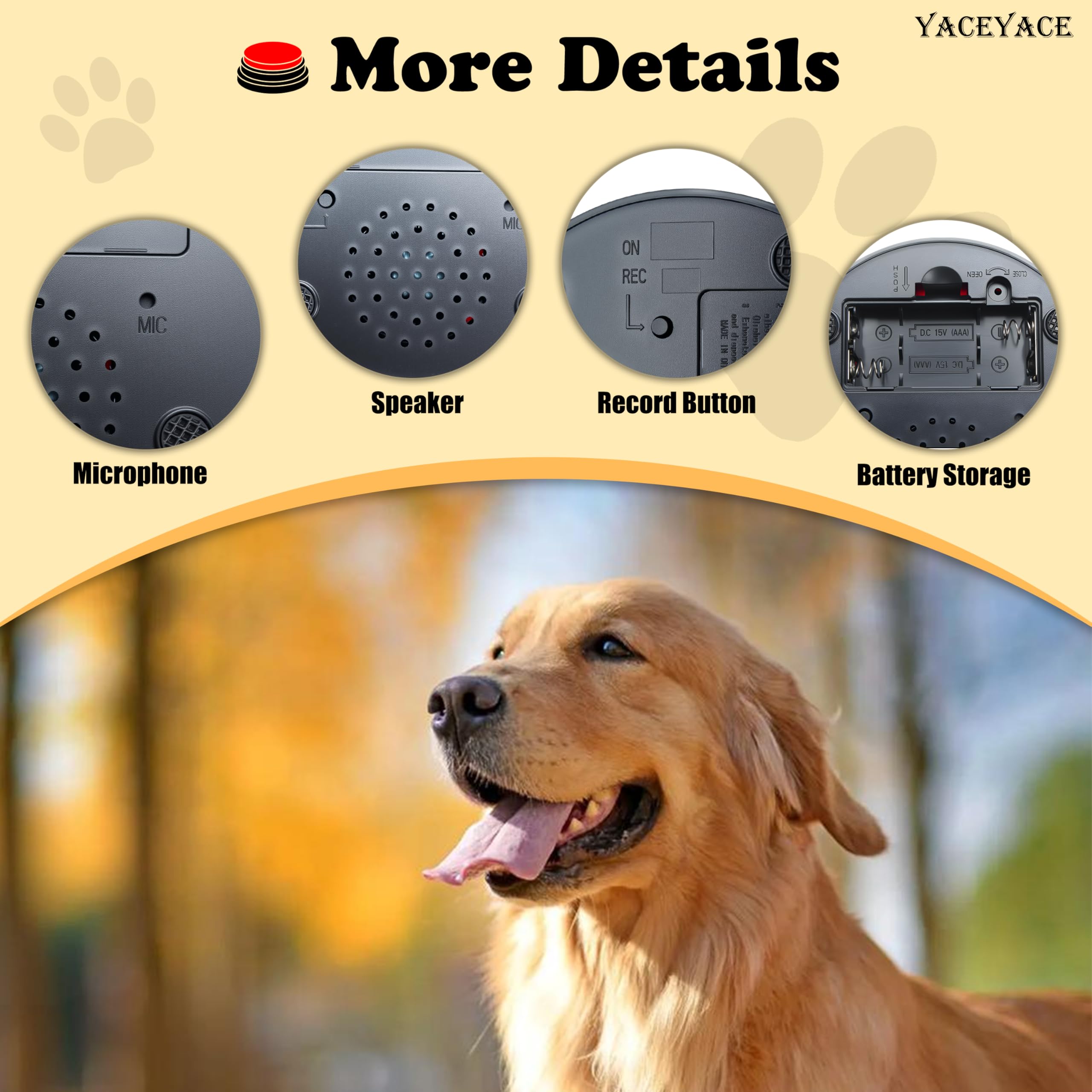 Botones para perros para comunicación, 8 botones coloridos para perros o mascotas, botón para que los perros se comuniquen, entrenamiento de mascotas