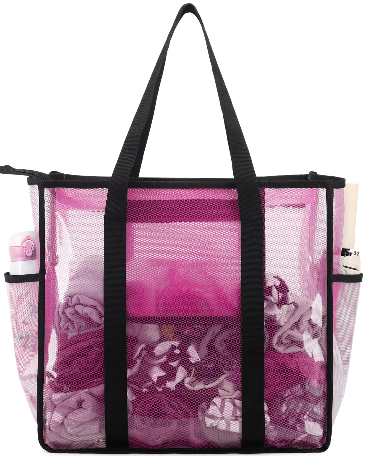 JIANYA Clear Tote Bag Beach Bags for Women Large Waterproof Sandproof Tip-proof Shoudler Tote Bag Swim Pool Bag