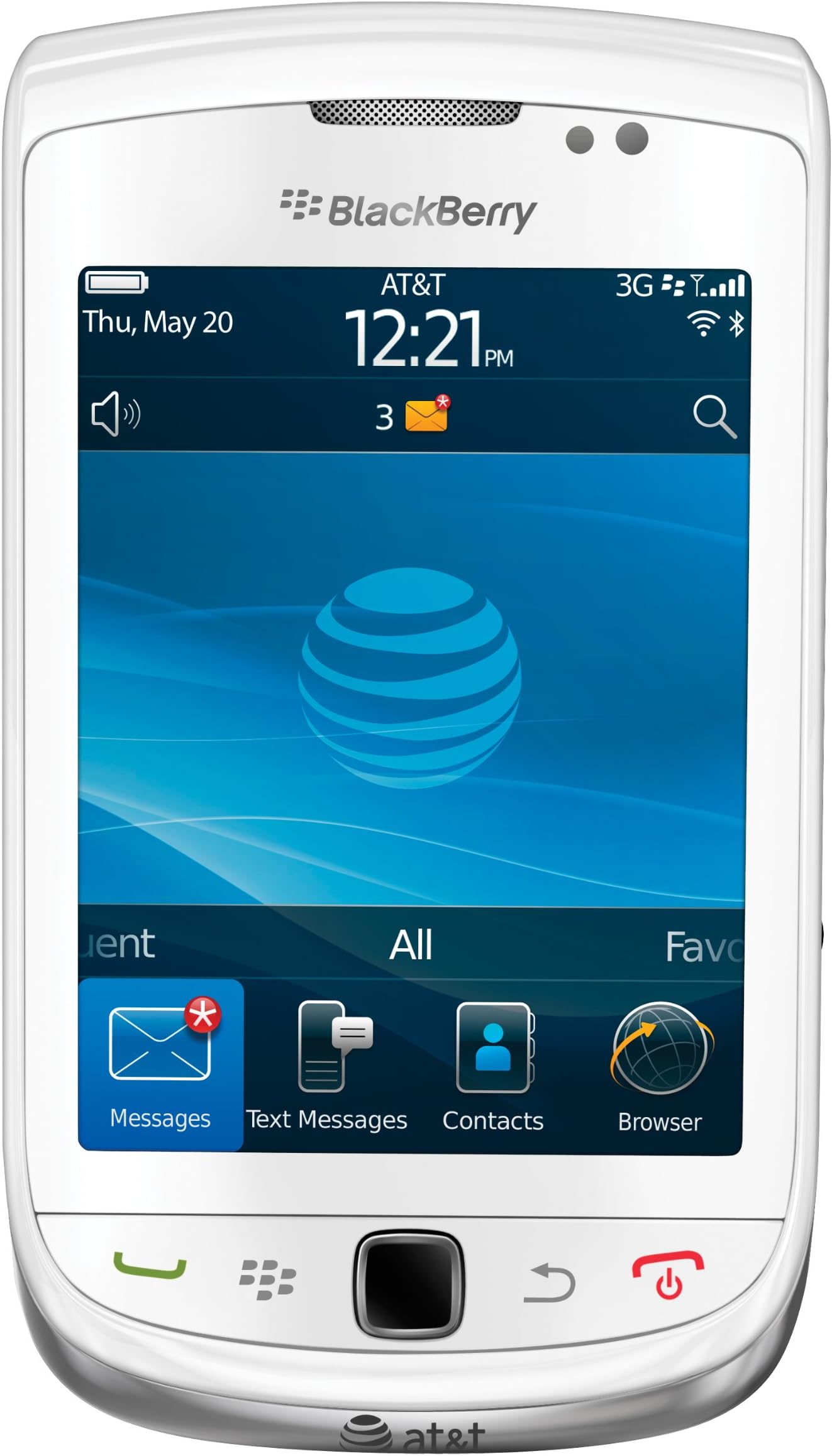 Torch 9800 Phone, White (AT&T)
