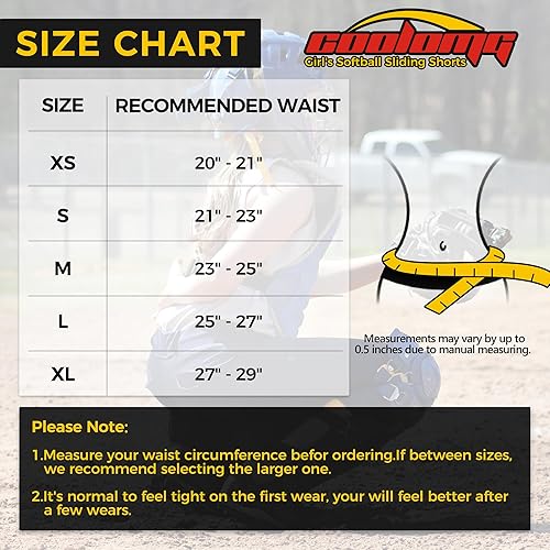 Miniatura 5 de COOLOMG Girls Youth Softball Sliding Shorts Padded Compression Underwear Shorts Baseball Sliders Shorts