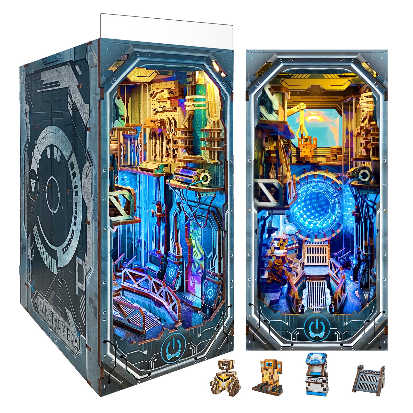Doviden Book Nook DIY Kit - Miniatuur Huis Maquette met LED Verlichting, 3D Puzzel van Hout