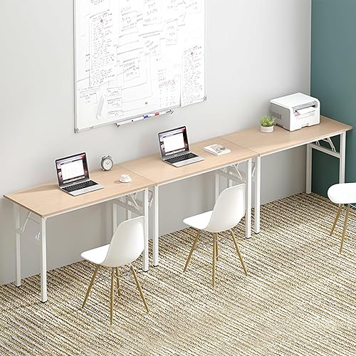 Miniatura 170 de Need AC5FB - Escritorio plegable para computadora y oficina en casa, moderno, no requiere montaje, color marrón rústico y marco negro, 39 3/8 in