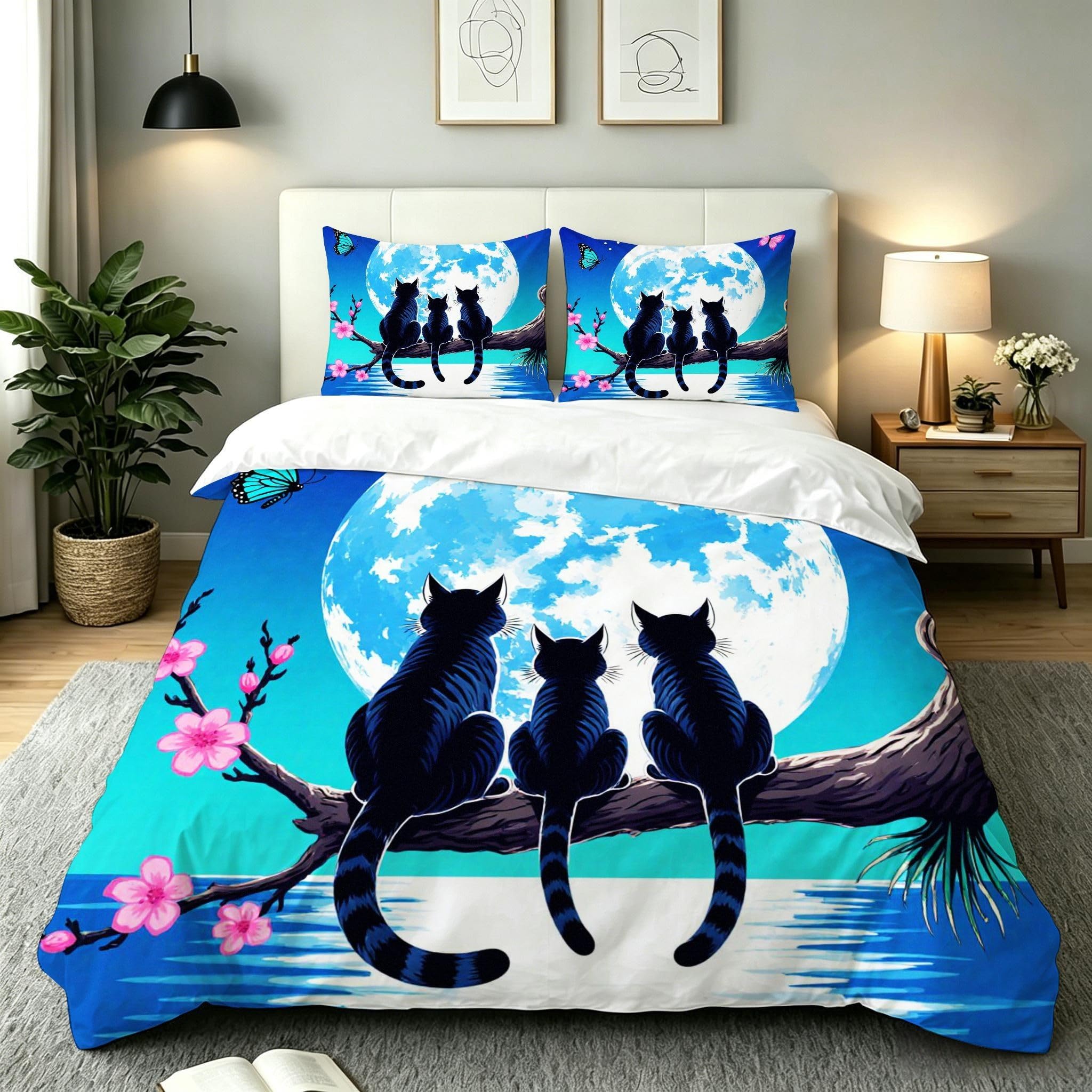 Copripiumino Matrimoniale Fiori Bianchi 260x240, AW5292 | Traspiranti Durevoli Copripiumino per Tutta la Famiglia, Biancheria da Letto Matrimoniale Microfibra per Tutte le Stagioni