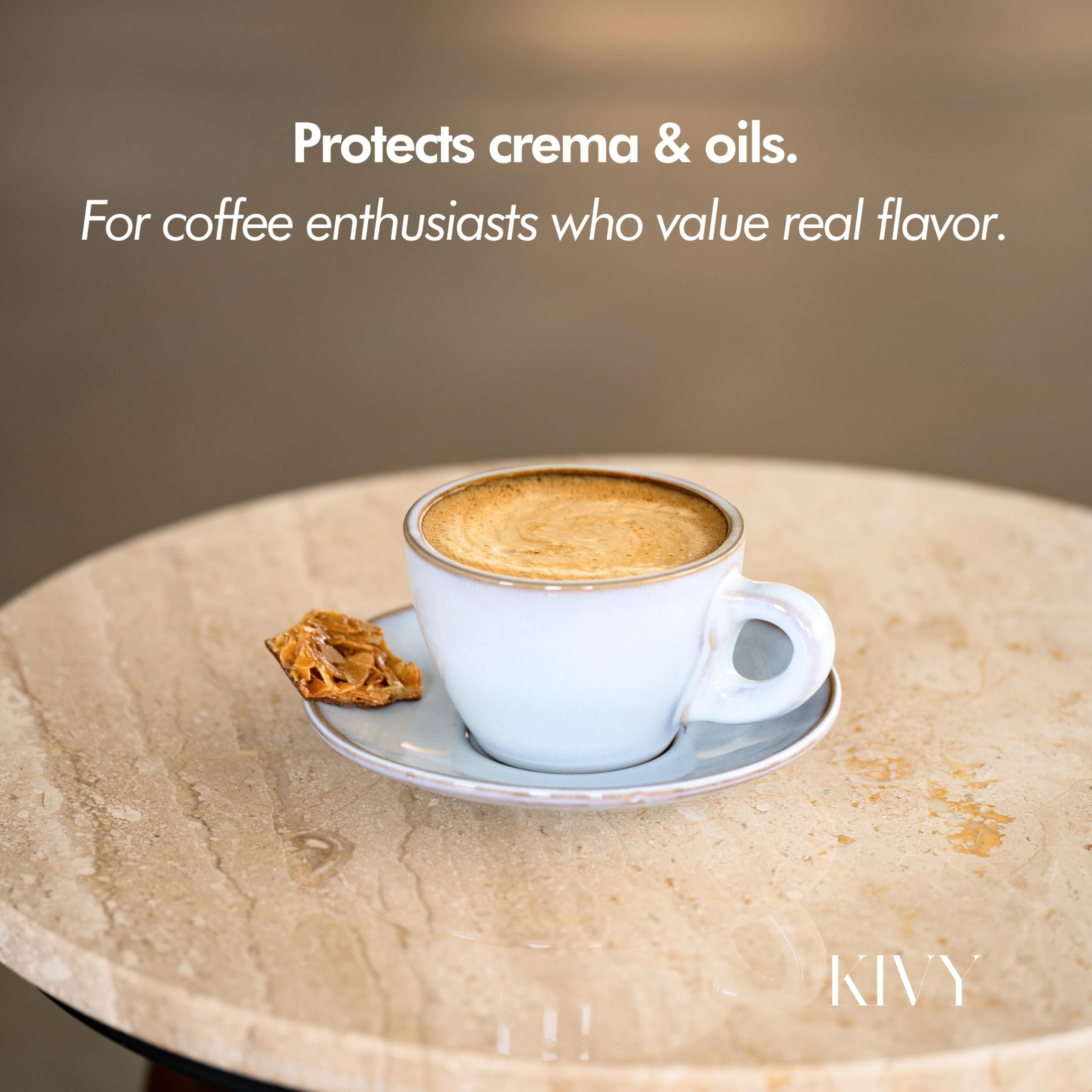 KIVY Vakuumversiegelung Kaffeedose [luftdicht] – Kaffeedose mit luftdichtem Deckel – Luftdichter Kaffeedose – luftdichter Kaffeebehälter – Kaffee-Aufbewahrung luftdichter Vakuumbehälter (Glas)