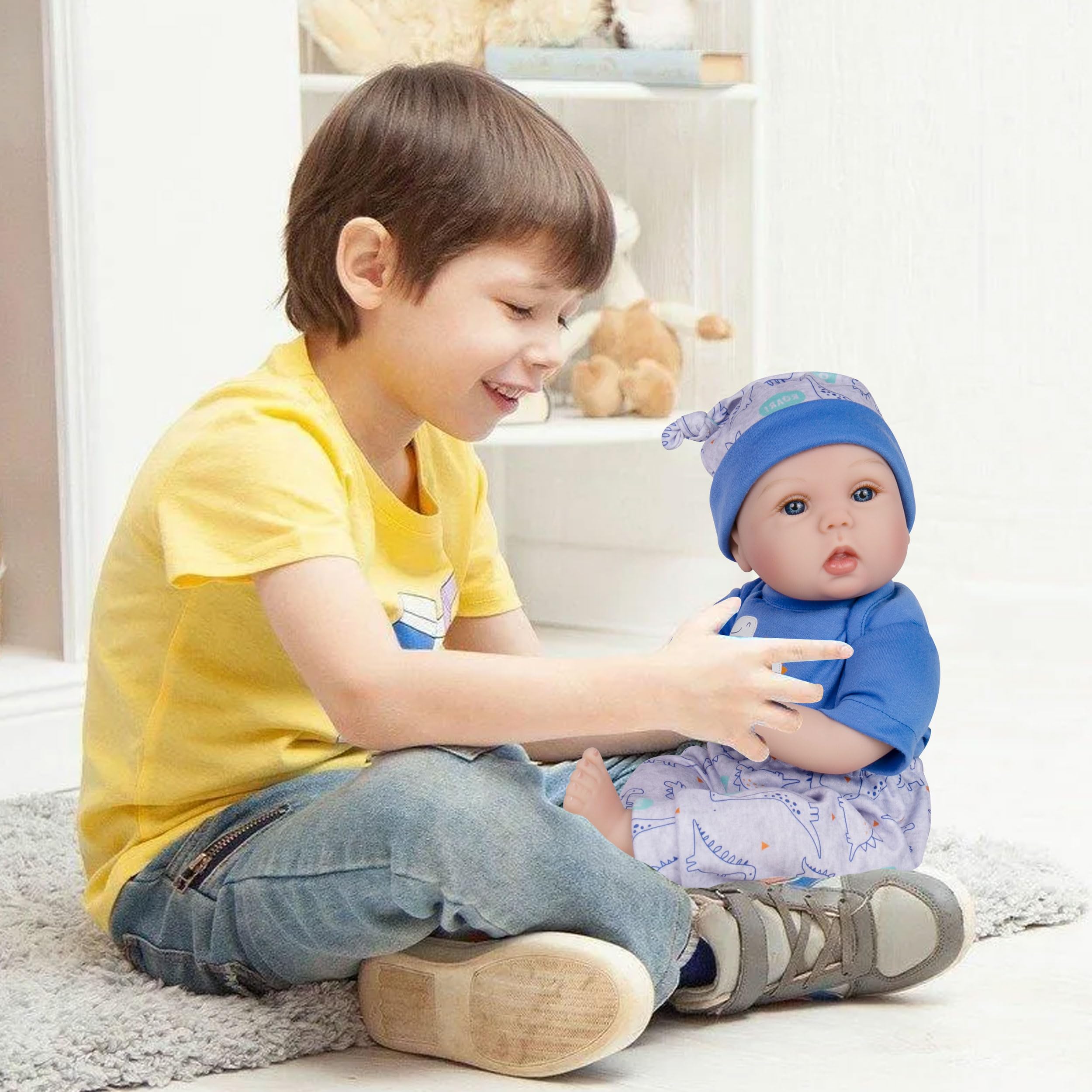 Milidool Lifelike Reborn Baby Dolls Boy 18 Inch Baby Soft