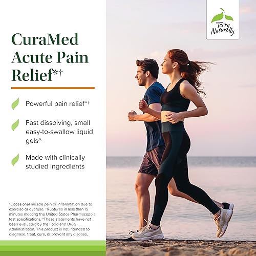 Miniatura 3 de Terry Naturally CuraMed - Alivio del dolor agudo - Suplemento con curcumina BCM-95 y boswellia BOS-10 - Aceite de semilla de sésamo negro para
