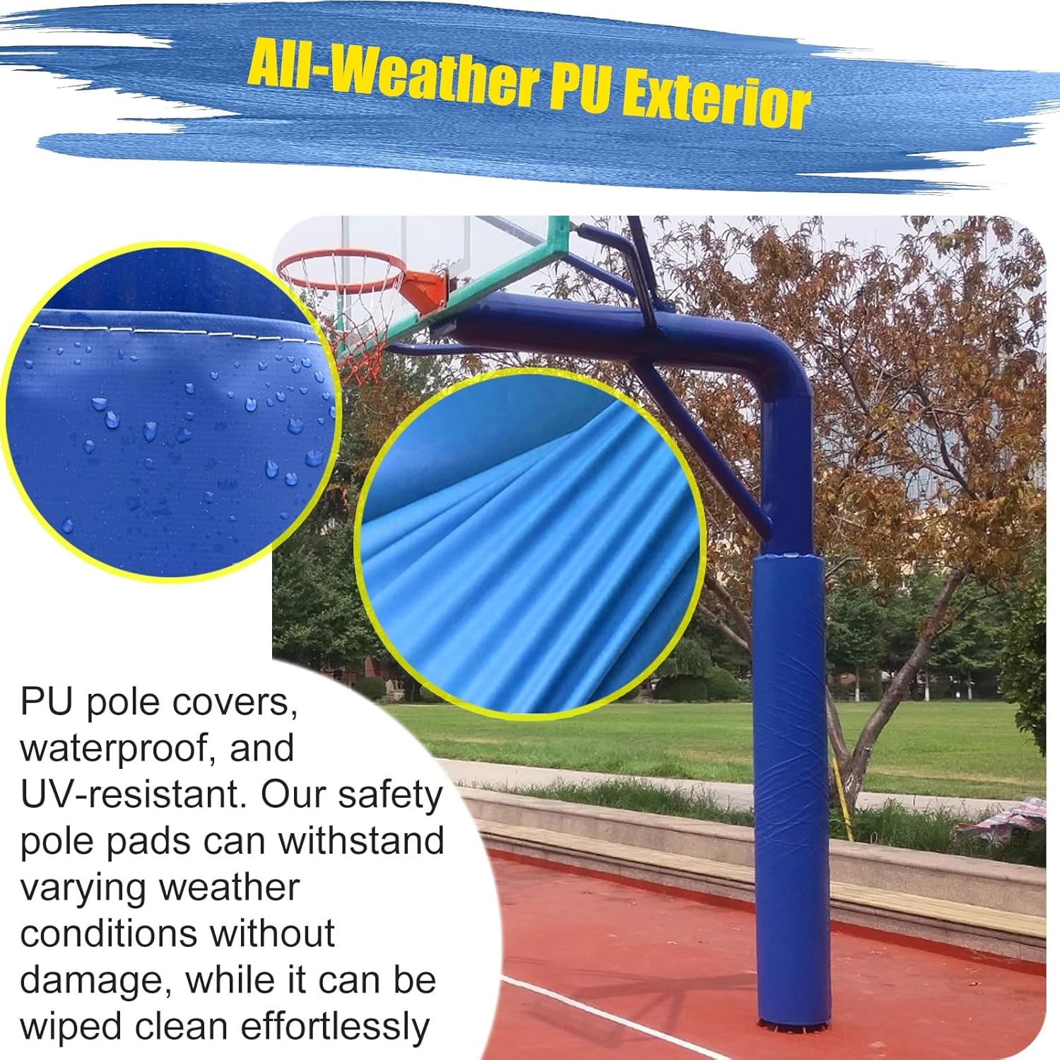 6ft Basement Pole Padding Wrap - Impact-Resistant Protective Covers for Metal Columns, Padded Post Pads for Indoor/Outdoor Use, Durable Column Protectors