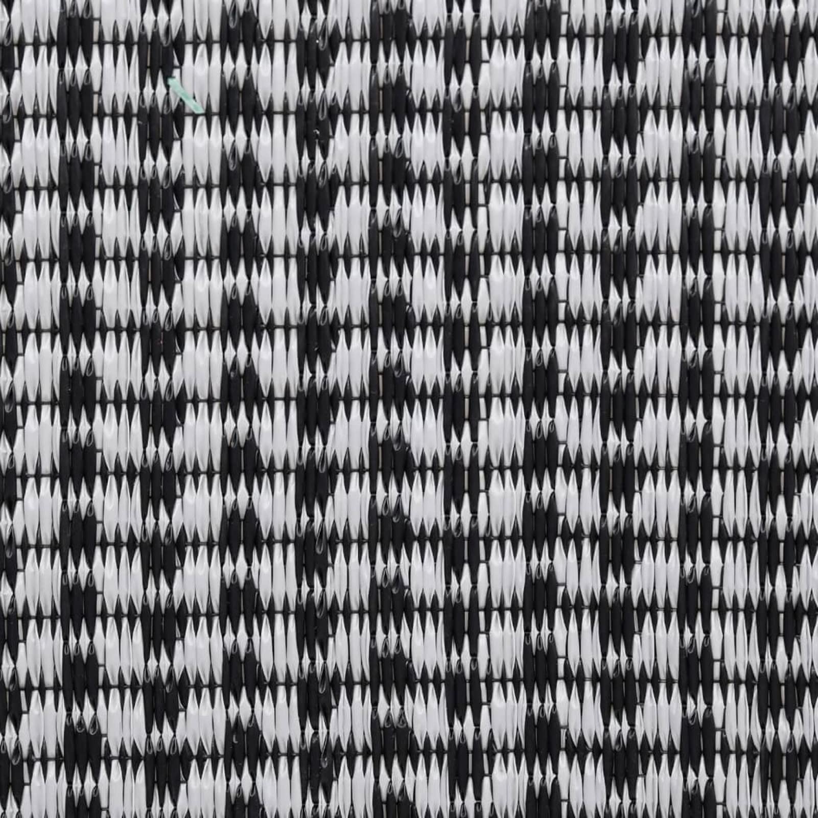 Outdoor-Teppich Balkonteppich Outdoor LäUfer Outdoor Teppich LäUfer Schwarz 140x200 cm PP - 317004
