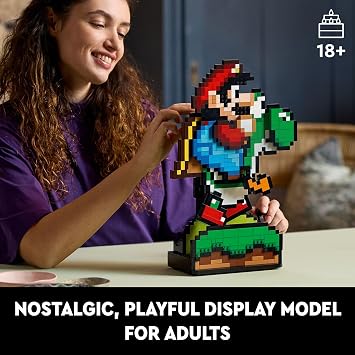 LEGO Super Mario World: Mario & Yoshi Building Set for Adults, Ages 18+ Gift Idea for Birthdays - DIY Craft for Fans of Nintendo Game - Home or Office Display - 71438