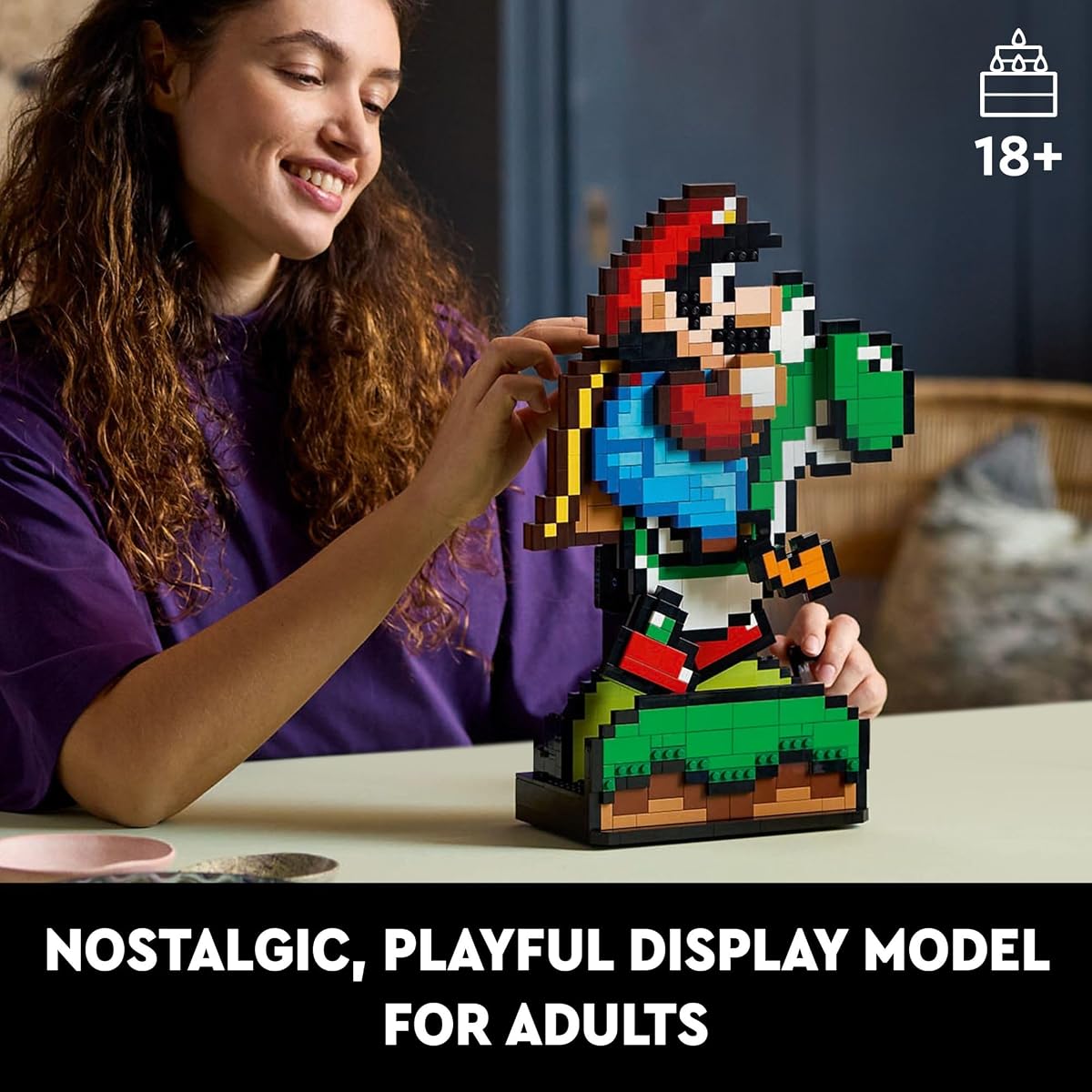 LEGO Super Mario World: Mario & Yoshi Building Set for Adults, Ages 18+ - Gift Idea for Birthdays - DIY Craft for Fans of Nintendo Game - Home or Office Display - 71438 image 1