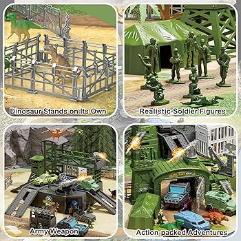 恐竜テーマ ミリタリー玩具セット Amazon.co.jp: Terra 恐竜 アクロカントサウルス ジャングル探検