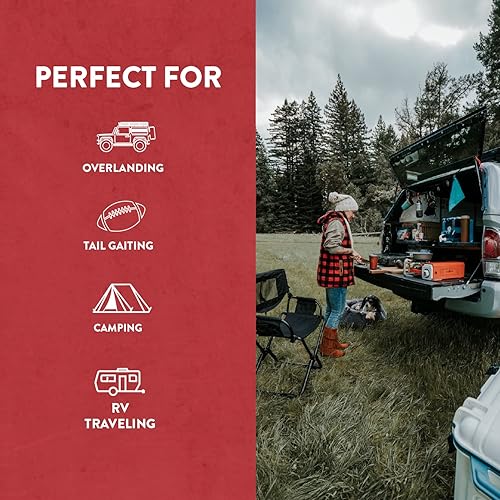 Miniatura 4 de GasOne GS-8300 - Estufa compacta de butano con estuche de transporte, estufa portátil plegable Naranja,Azul,Estufa (azul) + 4 combustible de