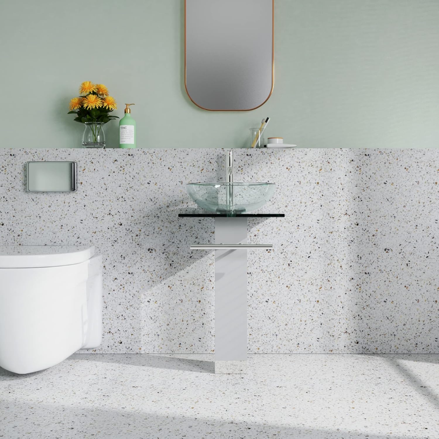 Goodyo Bathroom Pedestal Sink Bathroom Vanity Glass Nepal Ubuy