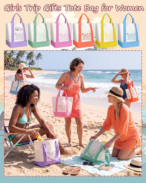 Sadnyy 6pcs/9pcs Girls Trip Gifts Bag for Women Girls, 6 Pcs, Weekend by Sadnyy - Used condition - Image 5
